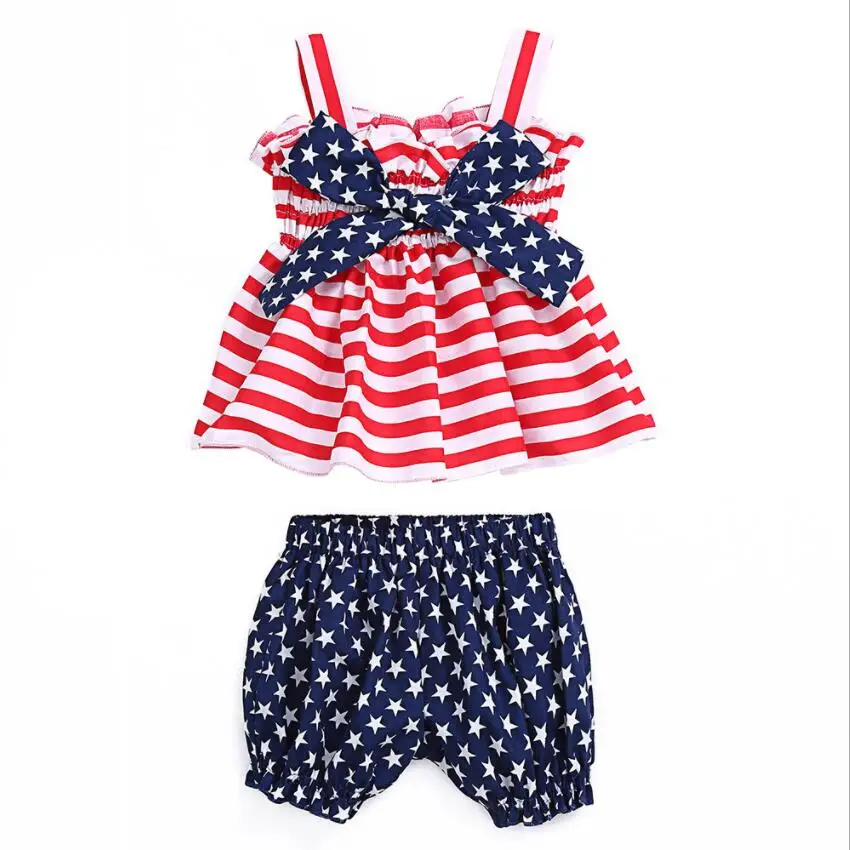 

memorial day girls cami dress top& bubble harem capri pants baby 4th of july red blue outfit, Red white blue