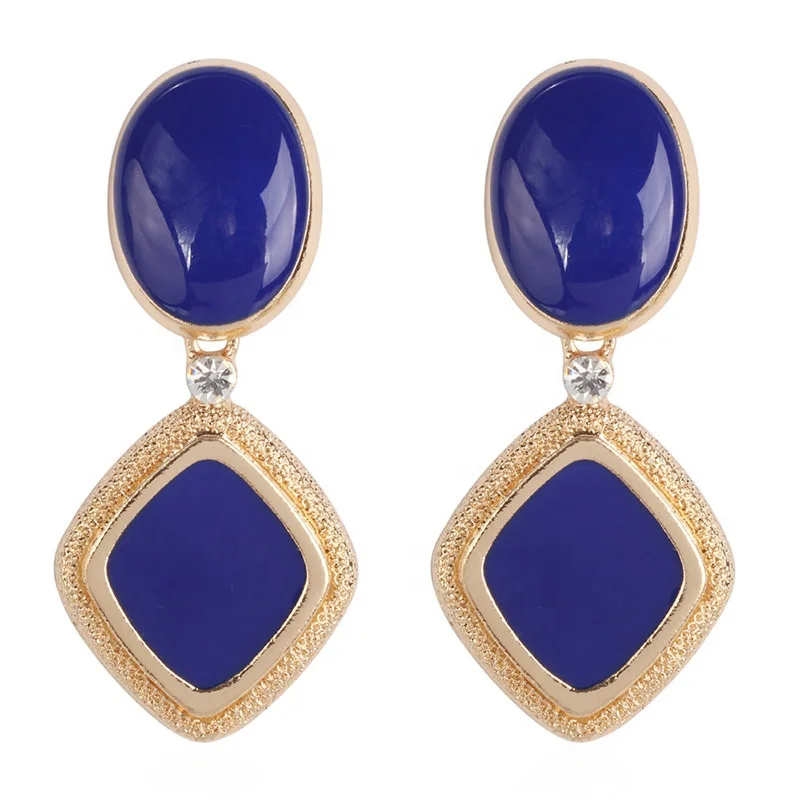 

SH1382 new products 2019 gold fashion jewelry za boho resin bridal earring geometric statement dangle drop earrings for women