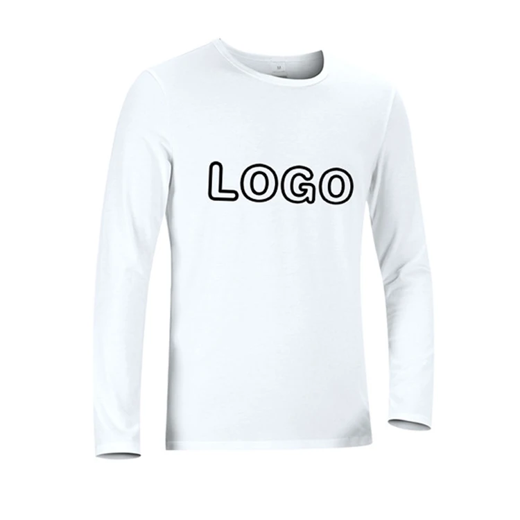 
Wholesale O-neck Cotton Custom Logo Printing Long Sleeve T Shirt Men 