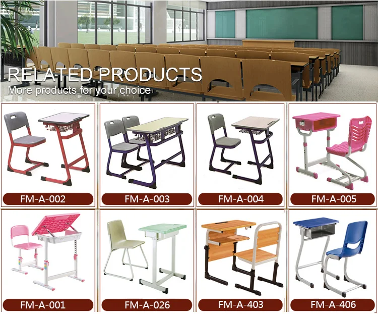 Primary School Student Study Desk Chair,Metal Frame Student Desk School