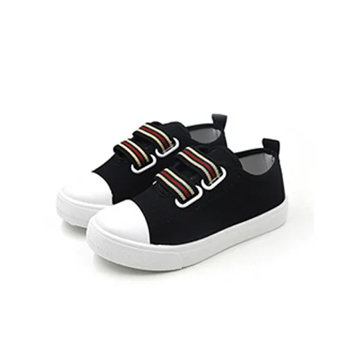 

Hot selling girls fashion korean canvas shoes white casual shoes kids, Black/white/red/blue