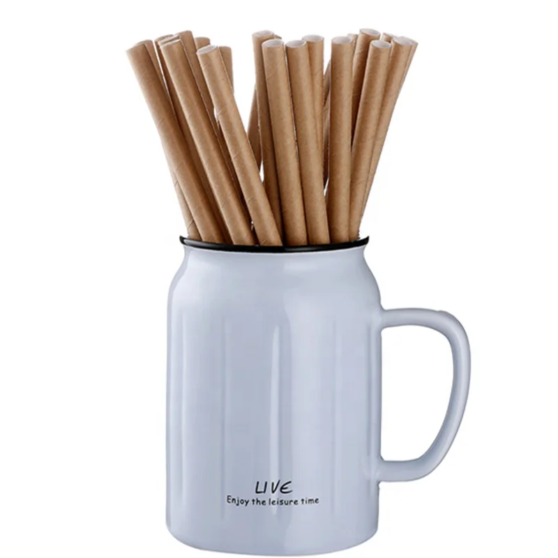 

Amazon Hot Sale Eco Friendly Kraft Paper Straws Drinking Wedding Drinking Straw