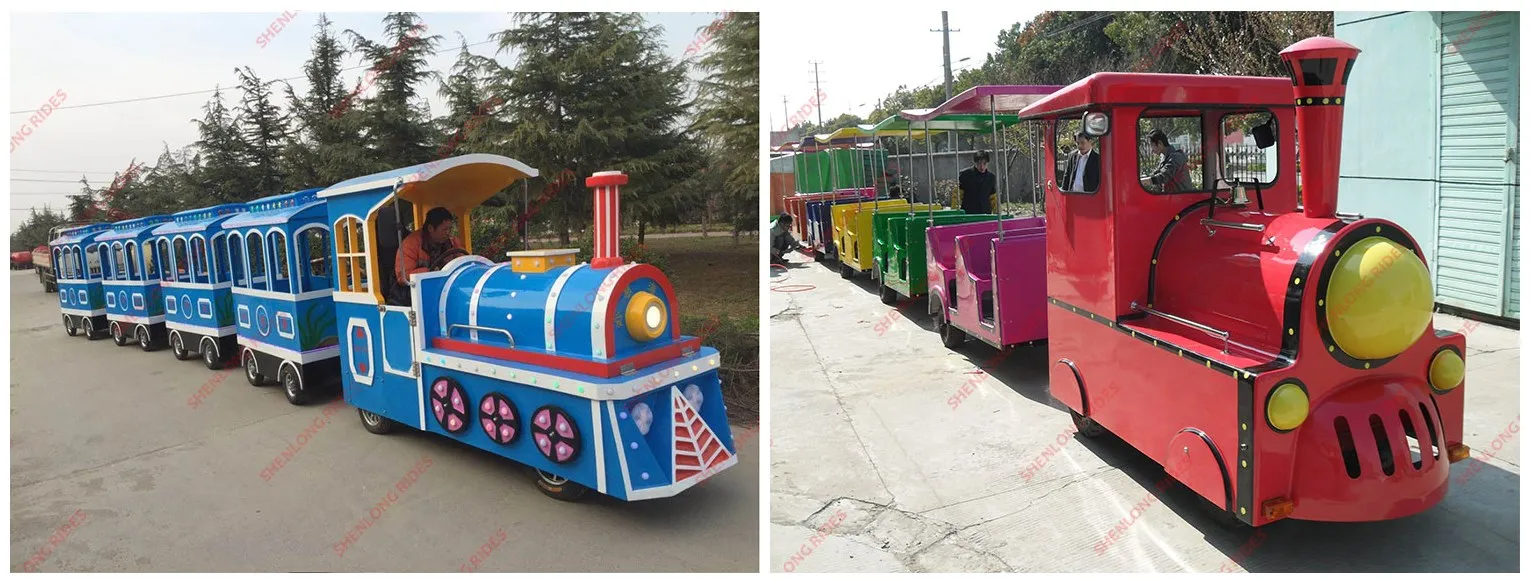 Shenlong Amusement Ride Tourist Road Diesel Train Trackless Train For