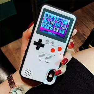 Colour Display Tetris Game Boy Phone Case Color Screen Gameboy Chargeable Cover For Iphone X 6 6s 7 8 Plus XS Max XR