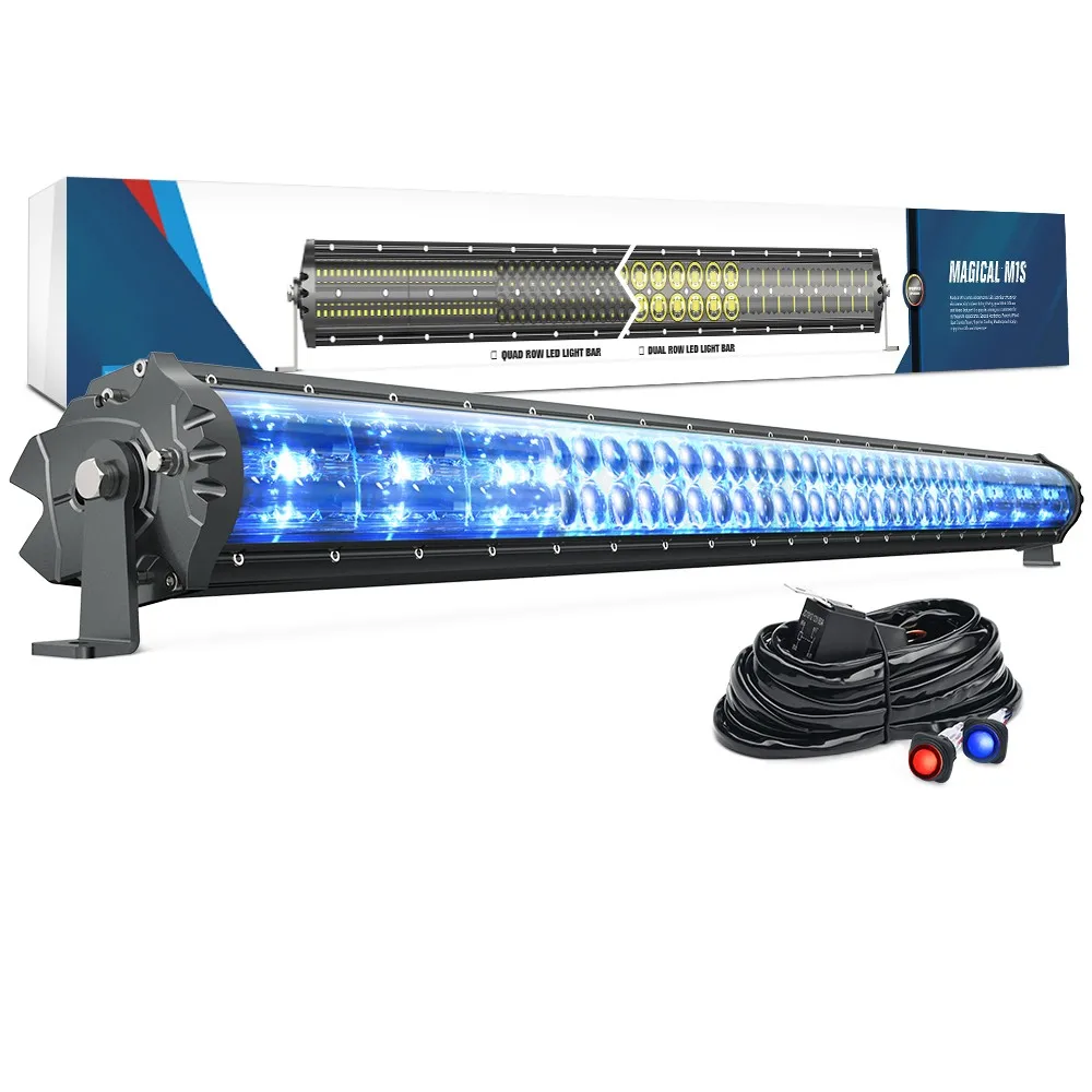 42" Aerodynamic Led Light Bar Exclusive Curved Lens Wind Diffuser 12v