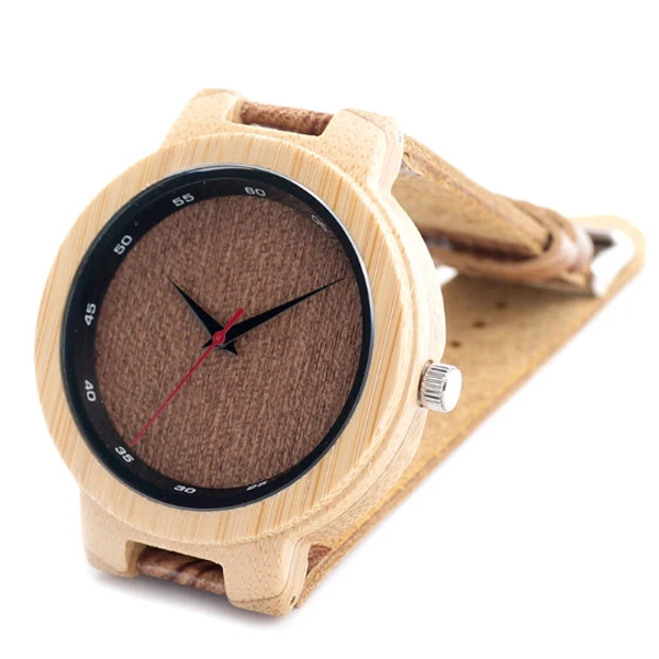 

custom design bamboo wood watch accepted custom logo