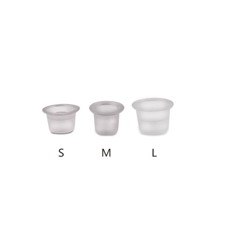 

Wholesale Permanent Makeup Accessories Pigment Cup Transparent Disposable Tattoo Ink Cup, White