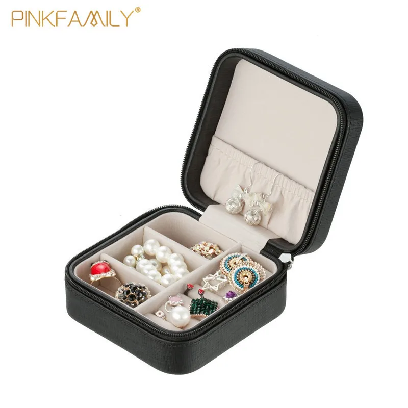 Wholesale Women Mini PU Jewelry Storage Case Jewelry Organizer Box with Custom Logo