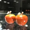 Wholesale natural carving polished red Sprite red crystal apple decoration