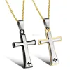 Retro domineering Cross Necklace Korean Metrosexual fashion accessories of men and women and couples long pendant
