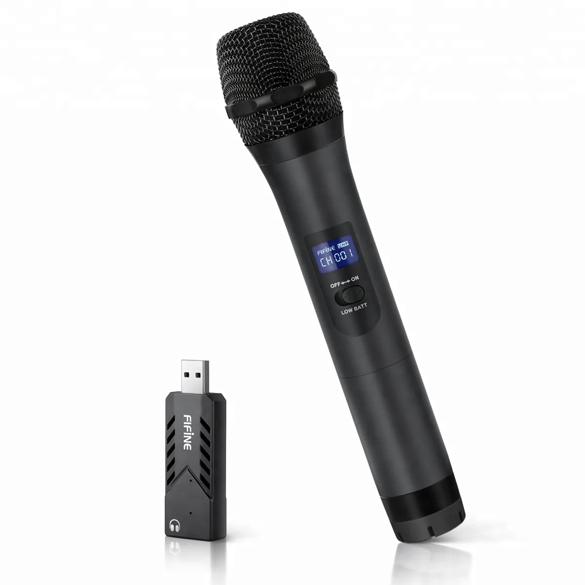

Fifine UHF dynamic wireless microphone (K026), Black