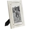 4x6 Aspen White Distressed Wood Frame Made to Display 4x6 Photos Ready to Hang Ready to Stand Built-in Easel Picture Frame