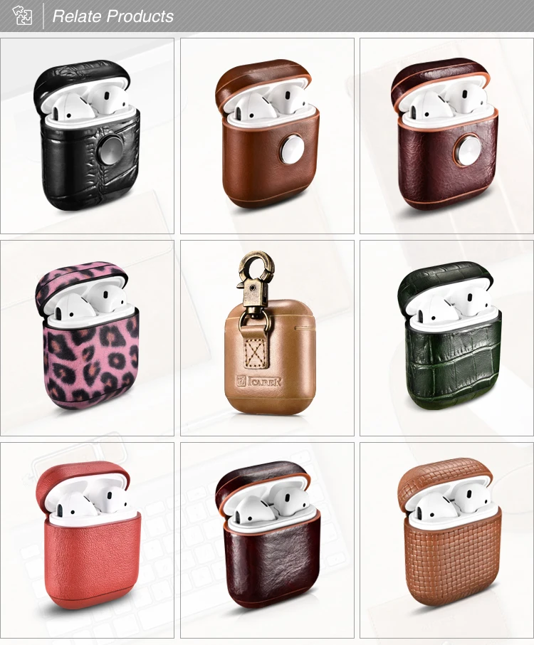 New Arrival Vintage Genuine Leather Case For Airpod Ear