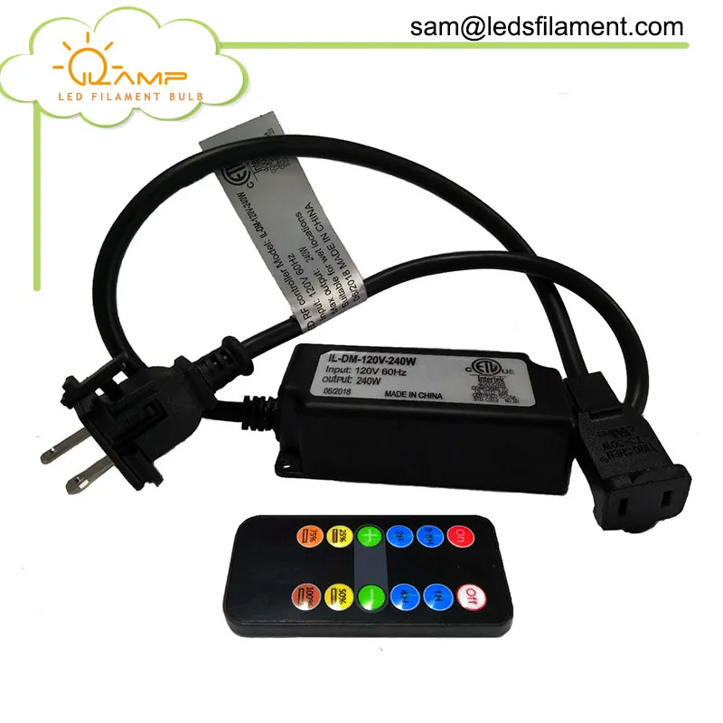 240w Max Outdoor Weatherproof String Lights Dimmer Wireless Remote Control Timer Plug In 2 G With 3m 9 8ft Extension