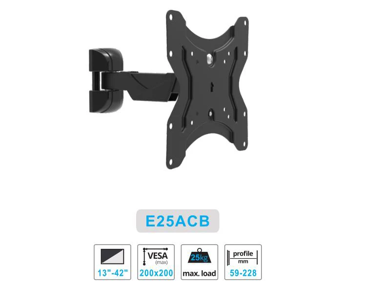 伸缩式 vesa 支架全运动单旋转倾斜臂支架重型角度电视墙壁支架