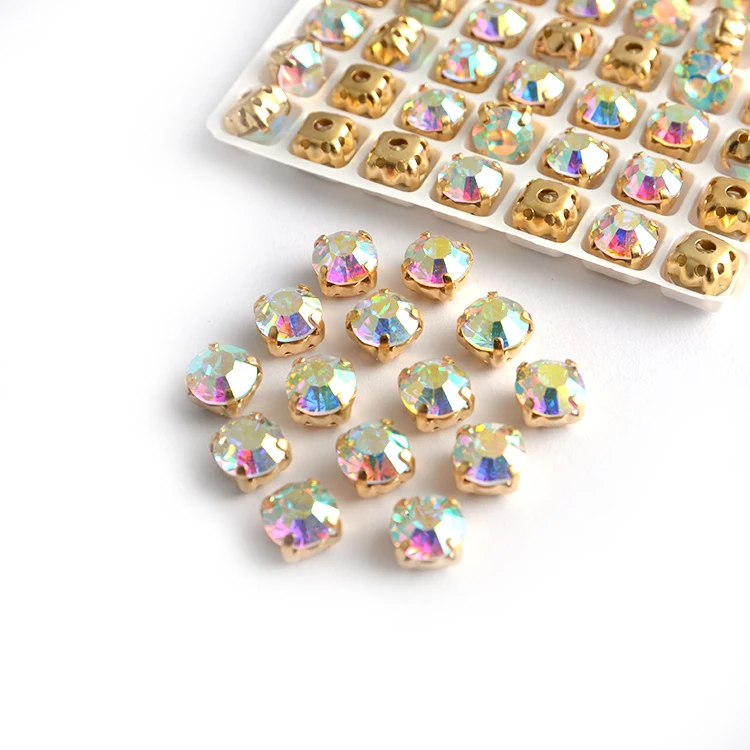

High quality 3mm 4mm 5mm claw crystal sew on rhinestone claw setting crystals, Refer to color chart