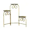 Mini Gold Cupcake Plate Metal Wedding Afternoon Tea Cake Stand Set Decoration Supplies