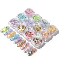 

New Design Magical 12 Color-mixed Nail Glitter / Nail Glittering Powder