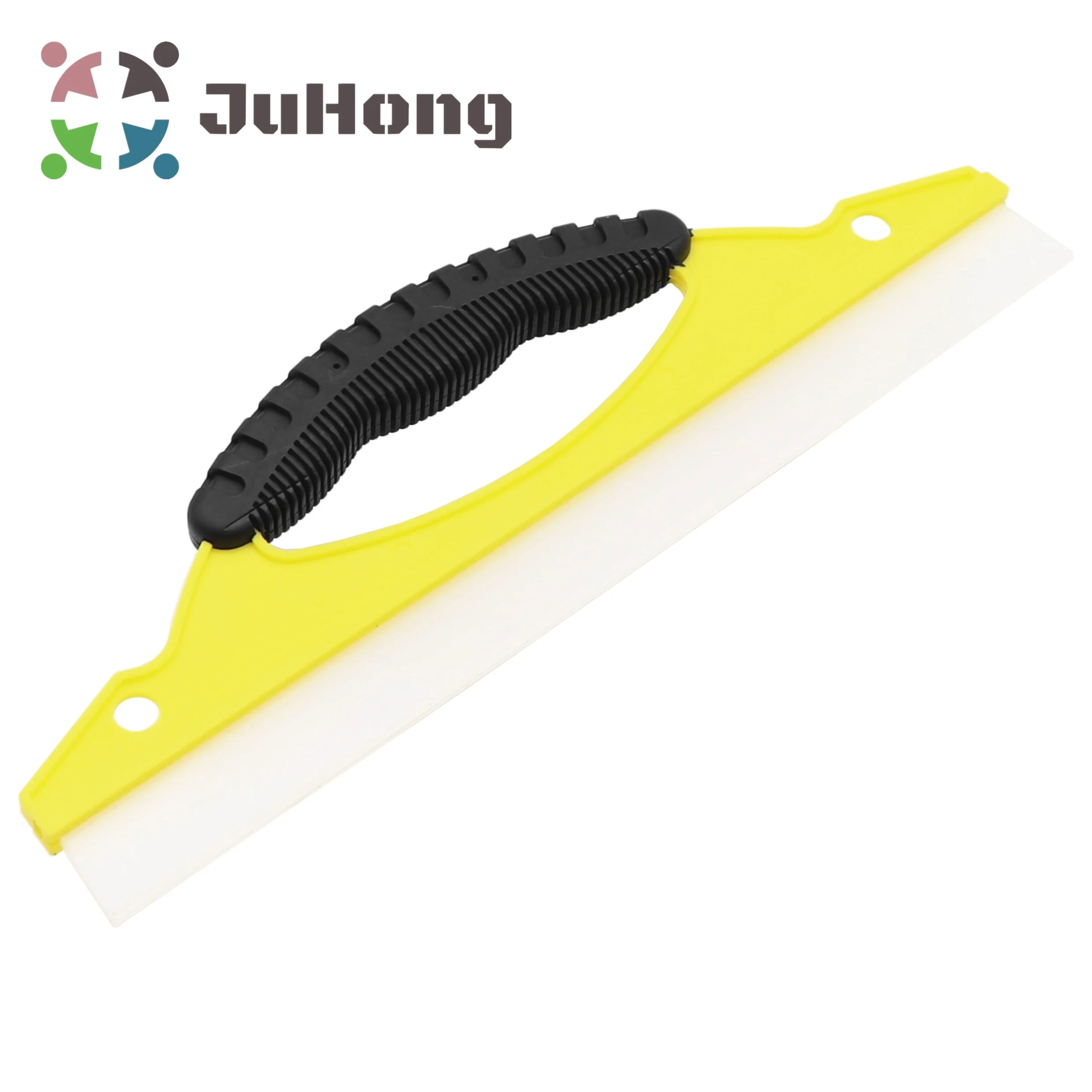 

All Purpose Squeegee for Shower Window Car Glass Yellow Frame Soft Silicone Blade Cleaning Tools Door Wall Tile Glass, Yellow and black rubber