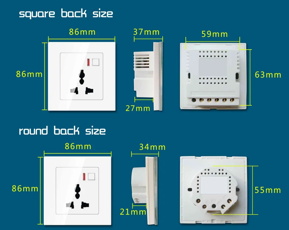 Wifi Voice Control Wireless Smart Socket Wall Switch Socket 10a 16a