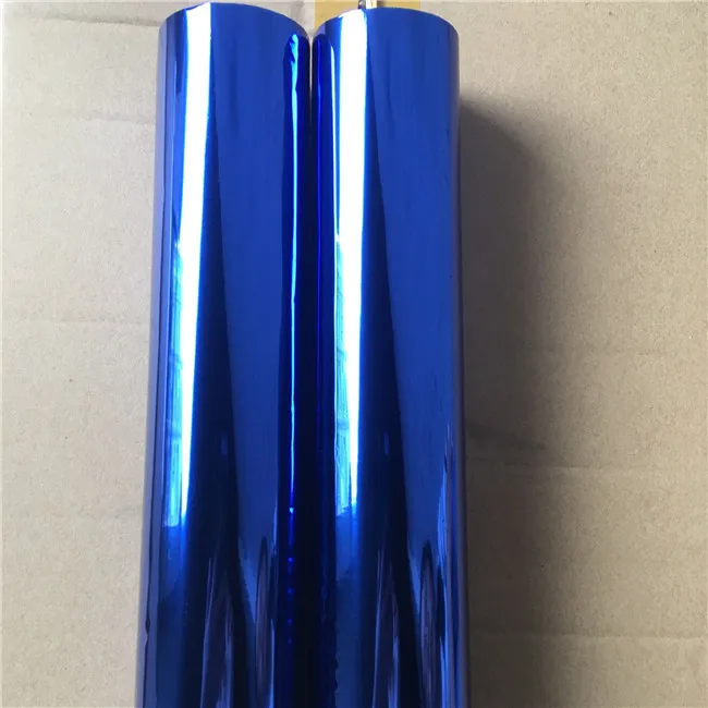 blue color hot stamp foil