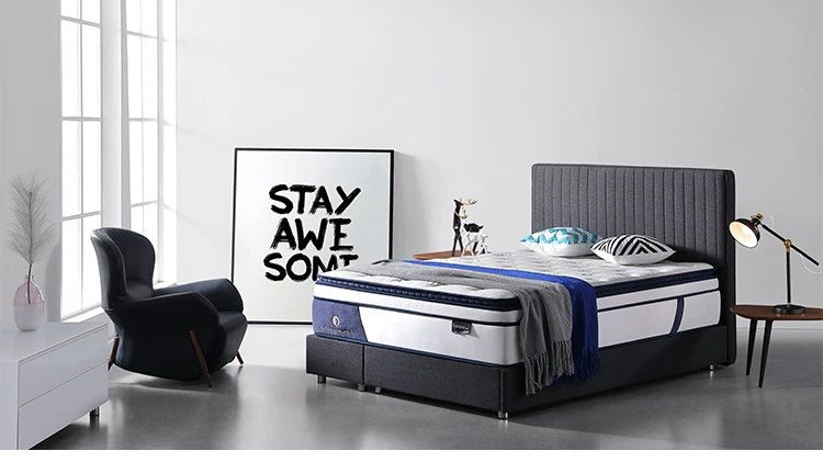 Anti bed bug decor super single double king size bed foam coil pocket sprung mattress