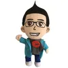 Life Size Custom Cartoon Soft Plush Boy Man Doll With Glasses Kids Toy Cute Rag Stuffed Doll