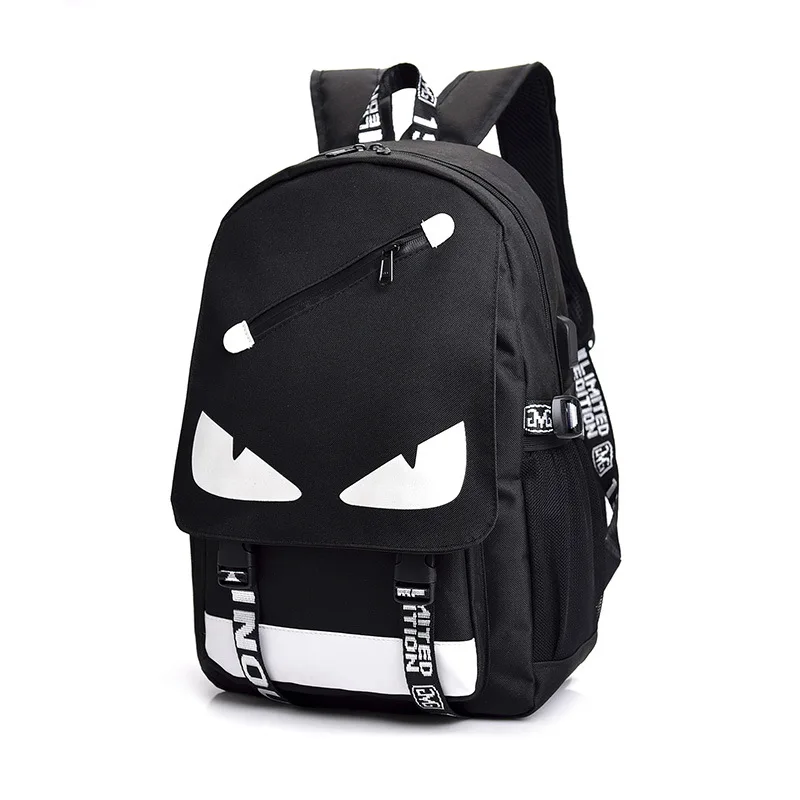 

OEM BSCI Audited Factories Canvas bag Nightlight Laptop bag Outdoor Backpack With USB For Student School boys And School girls