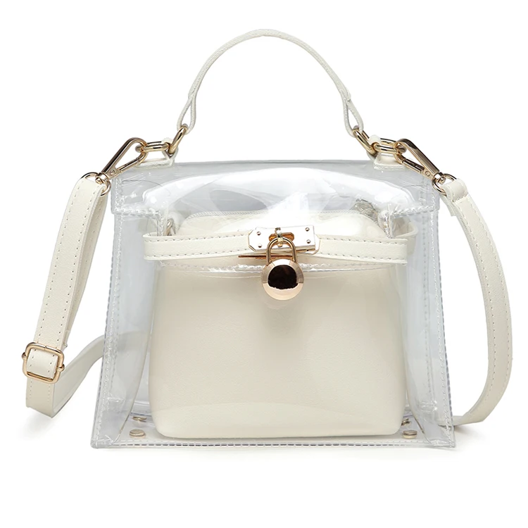 2019 Latest Design Fashion 2 In 1 Clear Pvc Handbag For Women - Buy ...