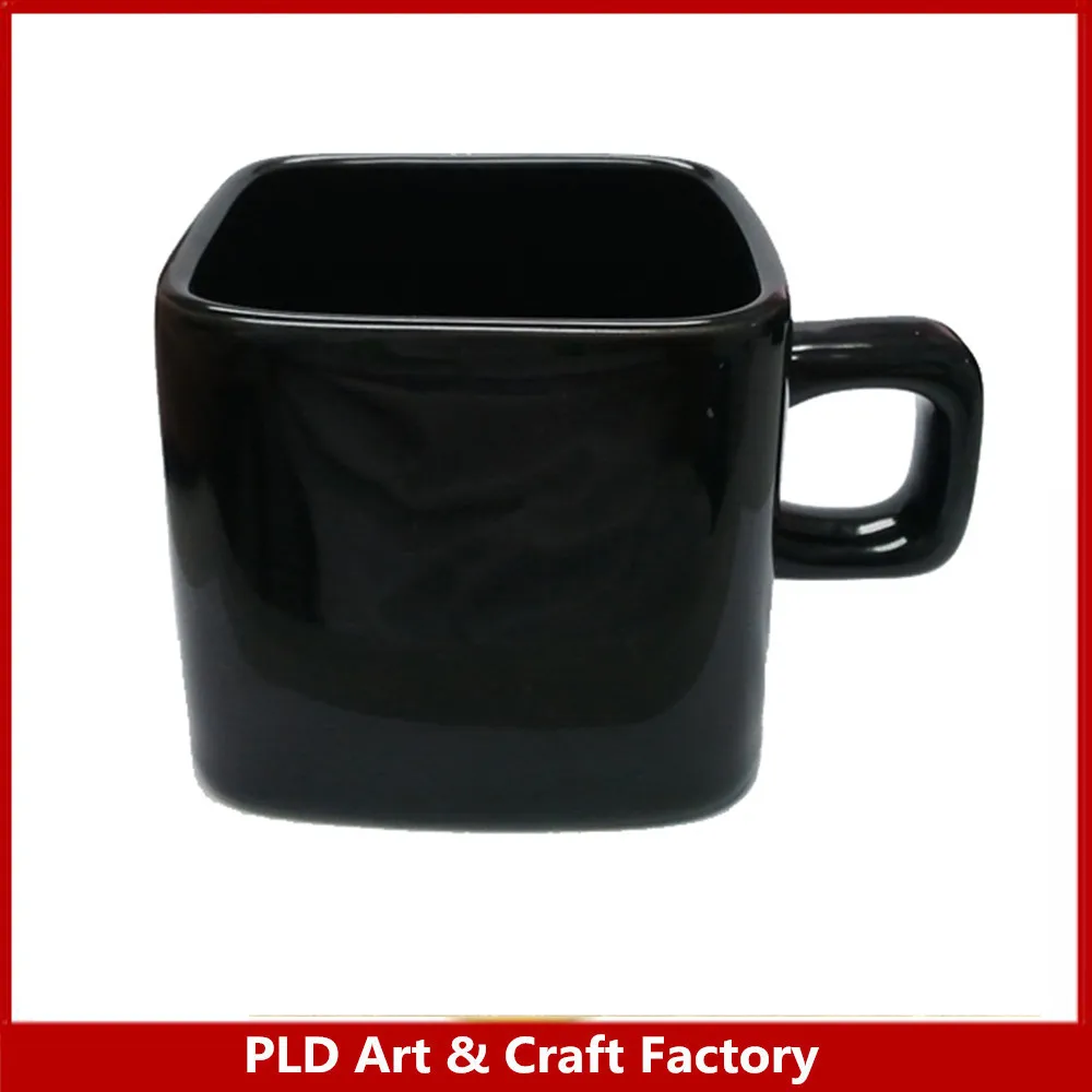 Membuat Sendiri Desain 3d Cangkir Mug Hitam Persegi Bentuk Cangkir