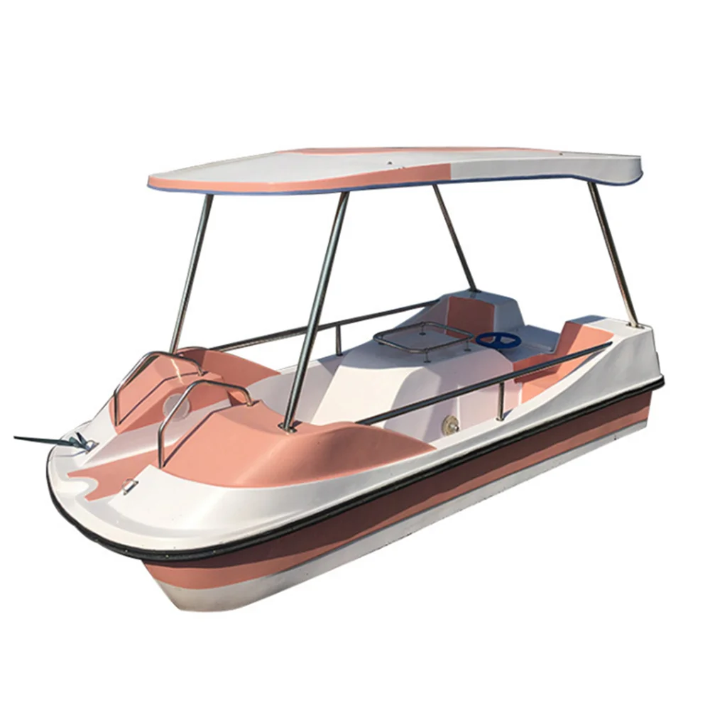 

Customizable 4-person pedal boat water bike Park cruise FRP boat bumper boat cruise