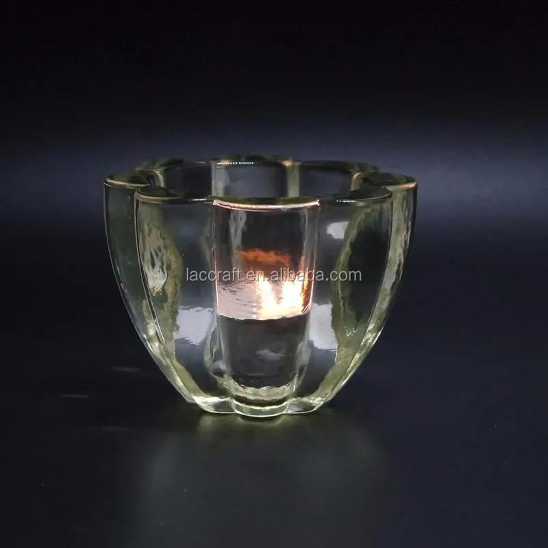 Unique Oval Boat Glass Candle Holder Woodwick Candle Jar With Wood Lid