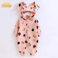 

2019 baby clothing 100% Cotton Baby Romper long hare ear