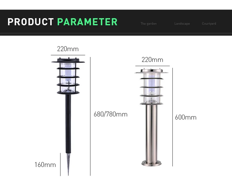 Fast Shipping Stainless Steel IP55 Waterproof LED Solar Lawn Lights Outdoor Solar Stake Light