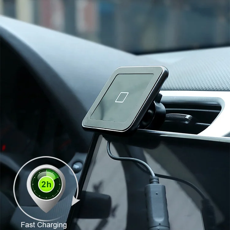 

2019 new arrivals Fast Charging Qi Magnetic Wireless Car Charger Mount With Holder For Phone