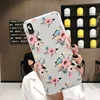 fresh flower matte floral pink cell phone case protective cover for iphone 5/6/7/8/x/xr/xs max BIA212