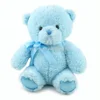 Valentine's Day Gift Blue Teddy Bear with Silk Ribbon Plush Toy