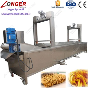 Gas Heating Continuous Instant Noodle Frying Machine With Oil Filtering ...