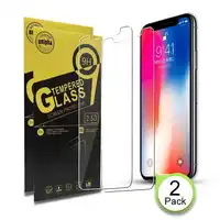 

2 in 1 package For Iphone 7 X All model 0.3mm 2.5D 9H tempered glass screen protector film sheet price