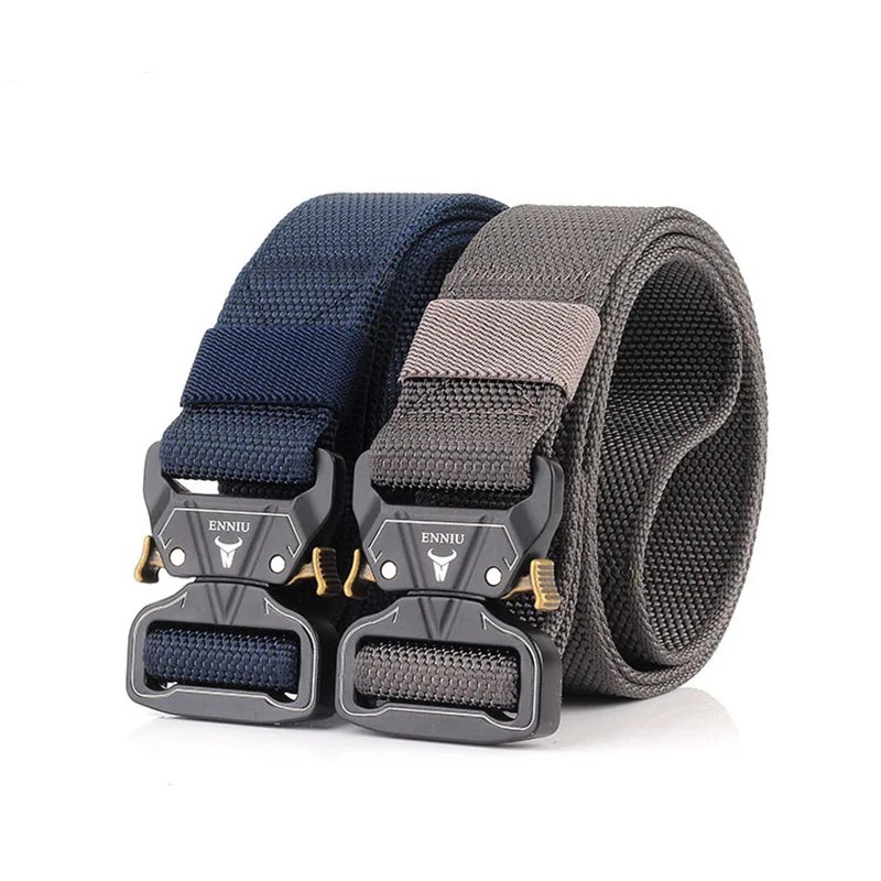 Adjustable hunting waist brand canvas nylon webbing custom military belt for army