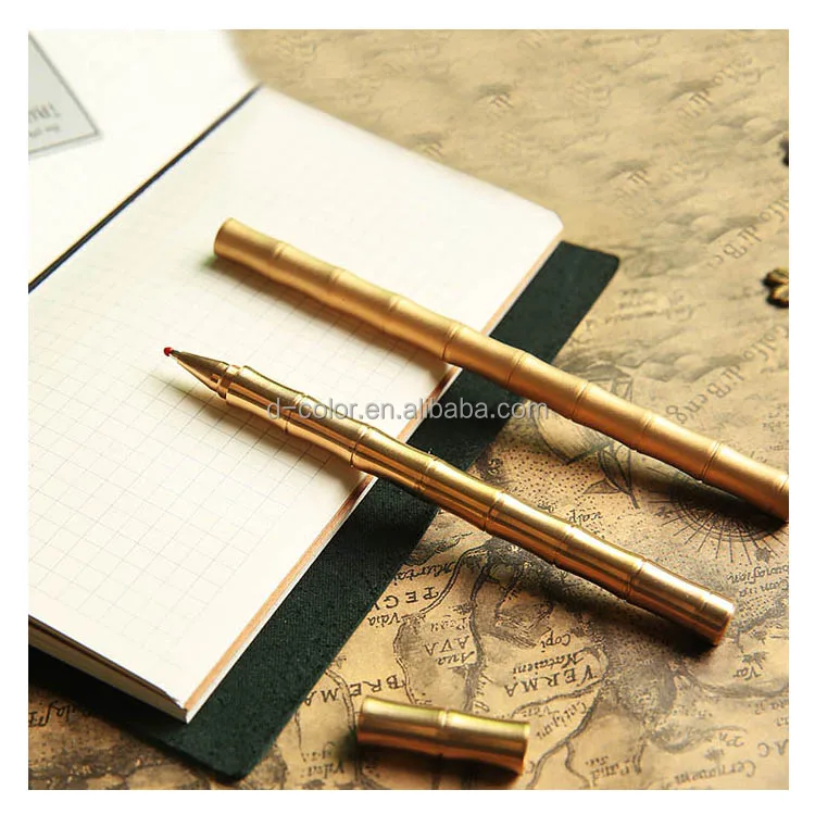 2016 new metal pen factory stylus bamboo joint brass ballpoint pen