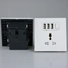 HIgh quality PC flame resistant material AC 13A universal electric usb wall socket,wall switch and socket