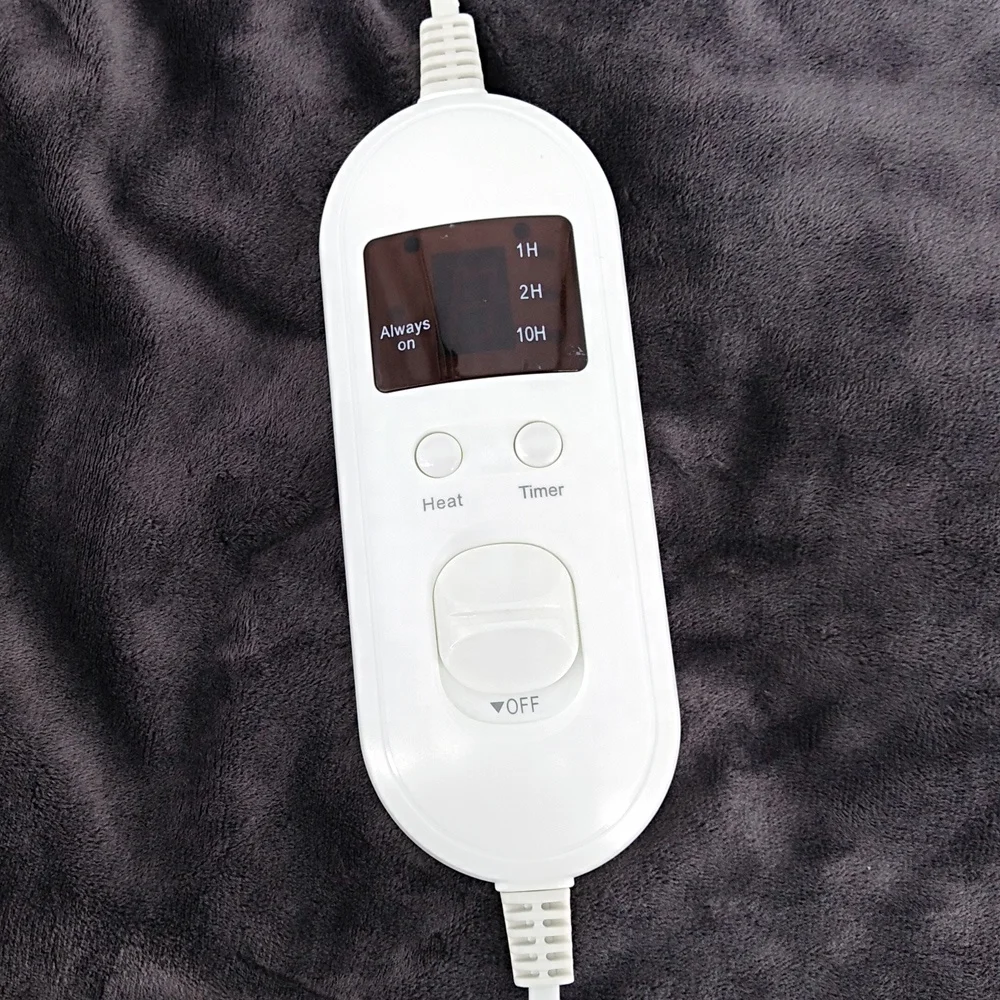 Oem Custom Heated Blanket Leopard Printed Electric Blanket Fleece