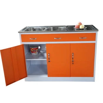 New Design Metal Pantry Cupboard Zambia Kitchen Cabinet 