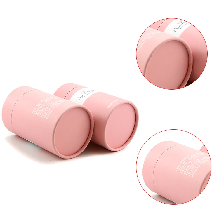 Round pink cardboard box decorated cylinder cardboard boxes
