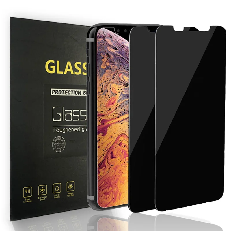2 Pack Antispy Privacy Tempered Glass Screen Protector For Iphone X