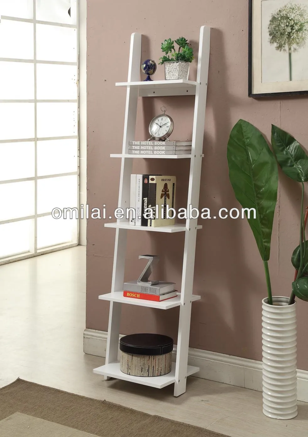 Mdf smalle boekenplank decoratieve ladders in de woonkamer houten ...