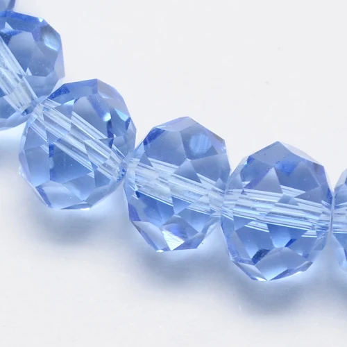 

PandaHall 8mm Faceted Rondelle Loose Jewelry Glass Bead