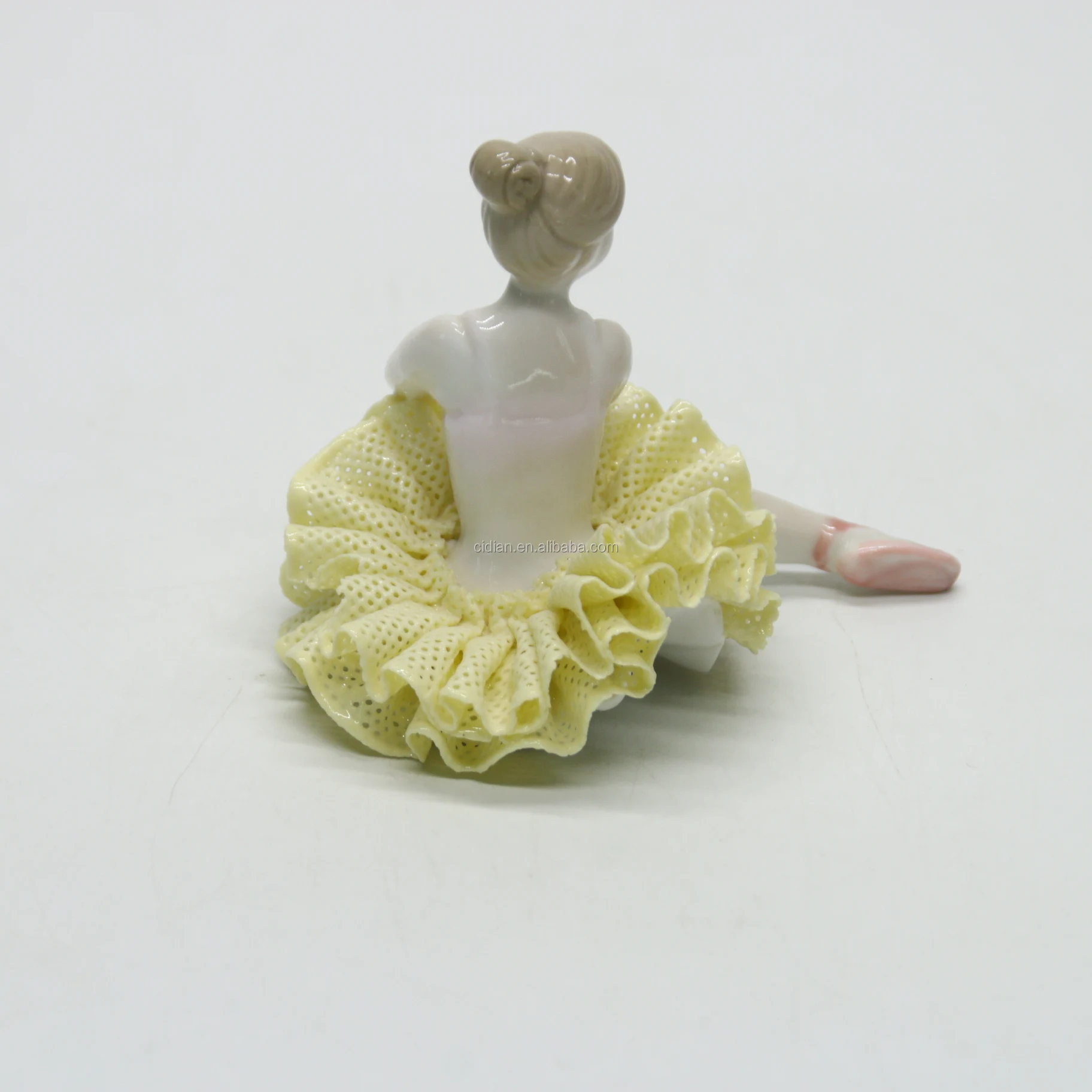 Porcelain Ballerina Dancer Doll Ceramic Figurines - Buy Porcelain ...