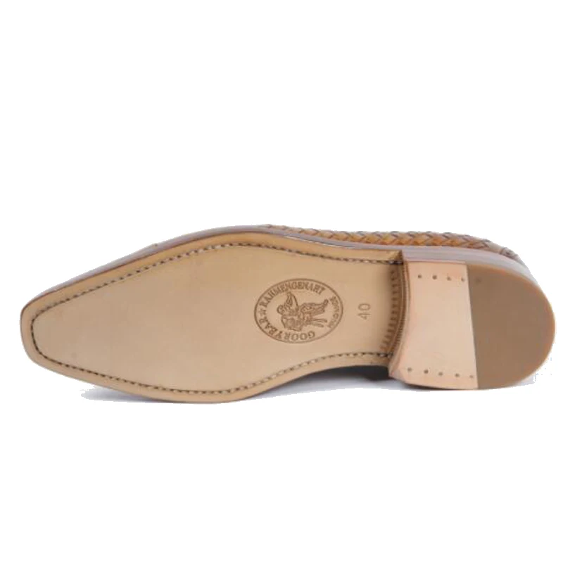 Luxury Leather Dress Shoes Bespoke Men Goodyear Welted Shoes Hand